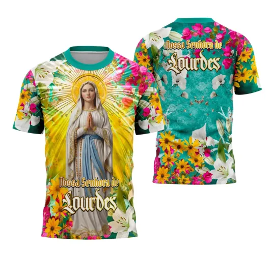 Camiseta Católica Nossa Senhora de Lourdes - Fé e Devoção