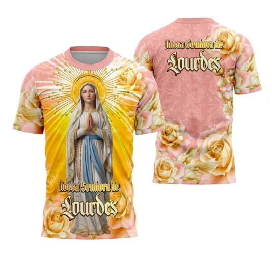 Camiseta Católica Nossa Senhora de Lourdes - Fé e Devoção