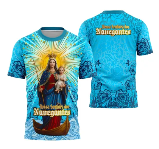 Camiseta Católica Nossa Senhora dos Navegantes – Fé e Devoção Cristã