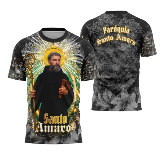 Camiseta Católica Santo Amaro 2026 – Estilo com Devoção Camiseta Católica Santo Amaro 2026 – Estilo com Devoção