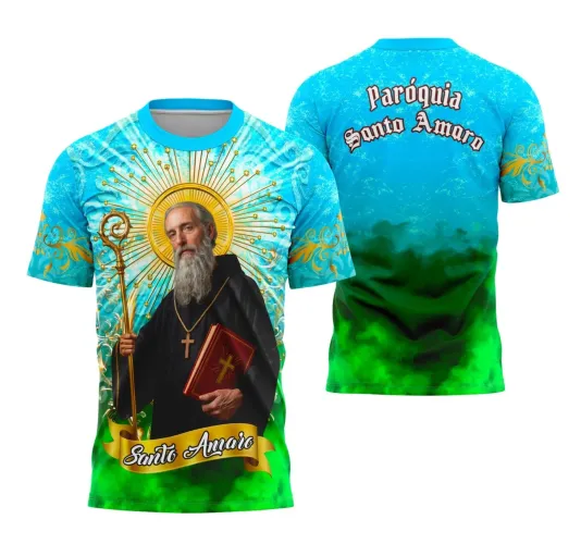 Camiseta Católica Santo Amaro 2026 – Estilo com Devoção Camiseta Católica Santo Amaro 2026 – Estilo com Devoção