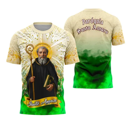 Camiseta Católica Santo Amaro 2026 – Estilo com Devoção Camiseta Católica Santo Amaro 2026 – Estilo com Devoção