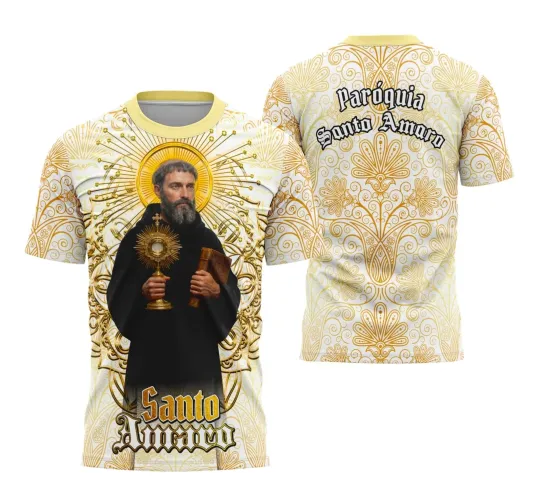 Camiseta Católica Santo Amaro 2026 – Estilo com Devoção Camiseta Católica Santo Amaro 2026 – Estilo com Devoção