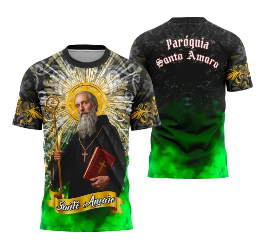 Camiseta Católica Santo Amaro 2026 – Estilo com Devoção Camiseta Católica Santo Amaro 2026 – Estilo com Devoção