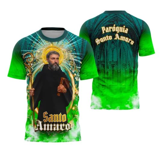 Camiseta Católica Santo Amaro 2026 – Estilo com Devoção Camiseta Católica Santo Amaro 2026 – Estilo com Devoção