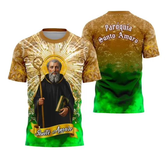 Camiseta Católica Santo Amaro 2026 – Estilo com Devoção Camiseta Católica Santo Amaro 2026 – Estilo com Devoção