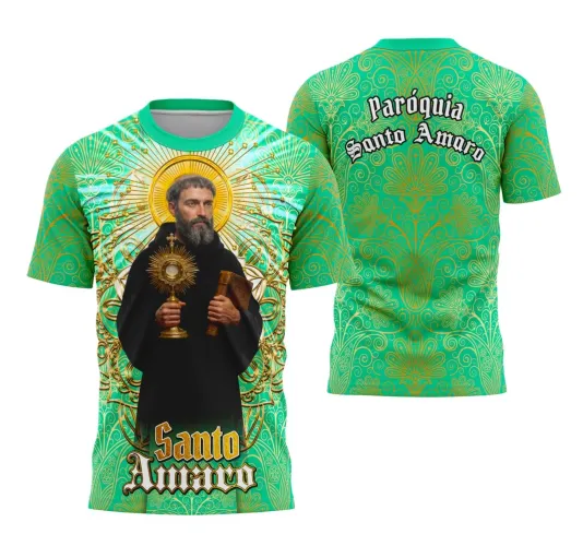 Camiseta Católica Santo Amaro 2026 – Estilo com Devoção Camiseta Católica Santo Amaro 2026 – Estilo com Devoção
