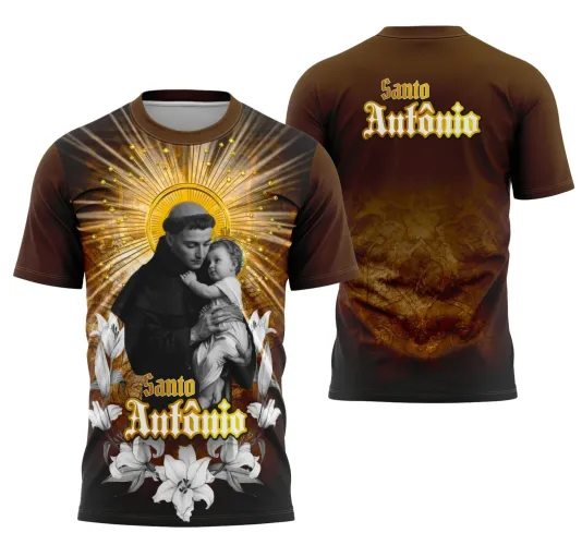 Camiseta Católica Santo Antônio – Fé e Devoção Cristã