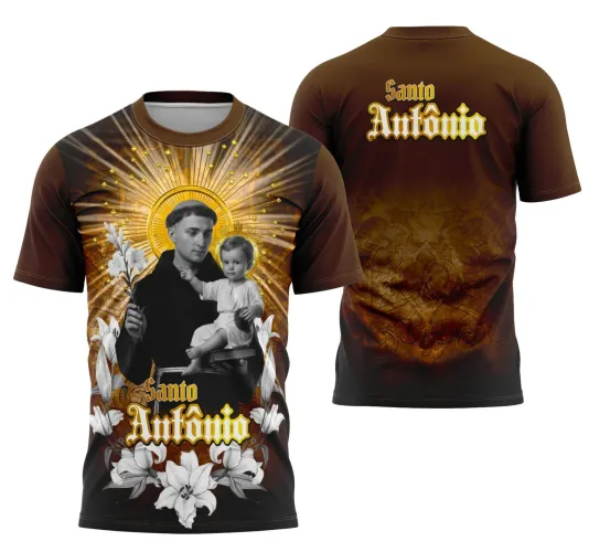 Camiseta Católica Santo Antônio – Fé e Devoção Cristã