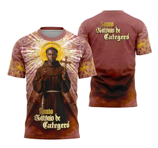Camiseta Católica Santo Antônio de Categeró – Fé e Devoção