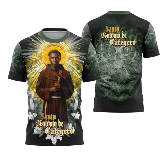 Camiseta Católica Santo Antônio de Categeró – Fé e Devoção