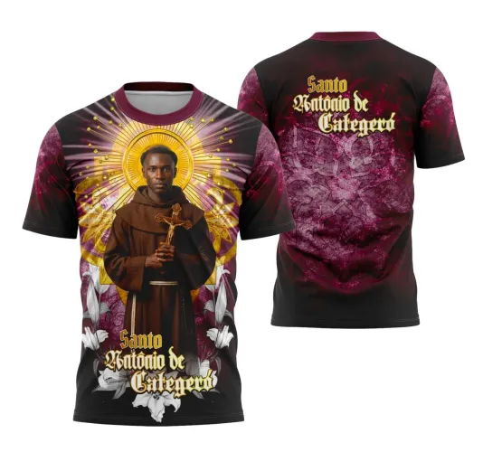 Camiseta Católica Santo Antônio de Categeró – Fé e Devoção