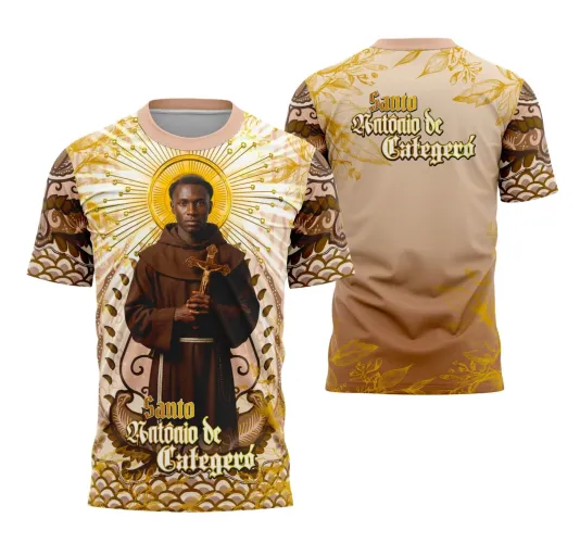 Camiseta Católica Santo Antônio de Categeró – Fé e Devoção