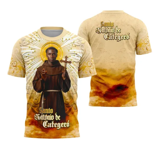 Camiseta Católica Santo Antônio de Categeró – Fé e Devoção