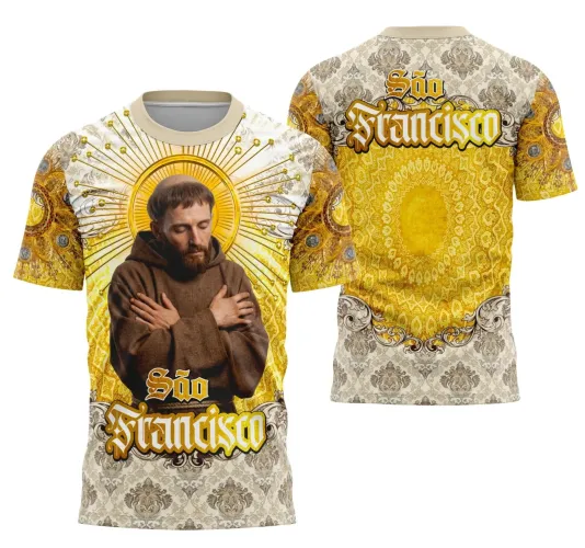Camiseta Católica São Francisco – Fé e Devoção Cristã