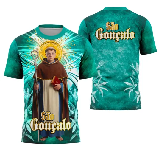 Camiseta Católica São Gonçalo – Estilo com Devoção