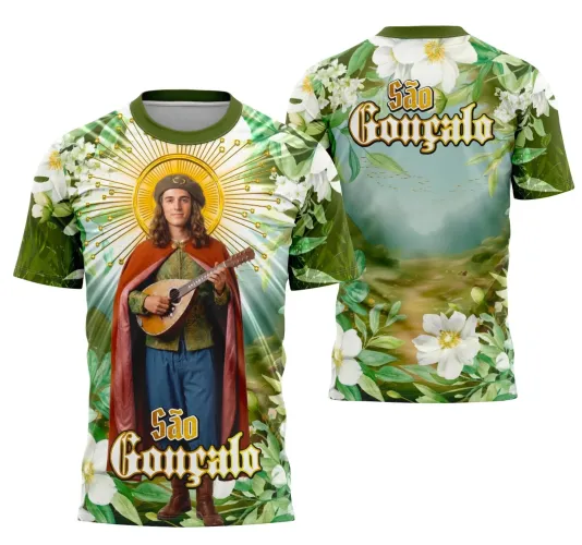 Camiseta Católica São Gonçalo – Estilo com Devoção