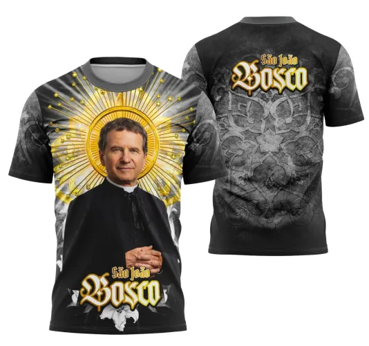 Camiseta Católica São João Bosco – Estilo com Devoção