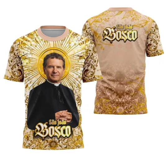 Camiseta Católica São João Bosco – Estilo com Devoção