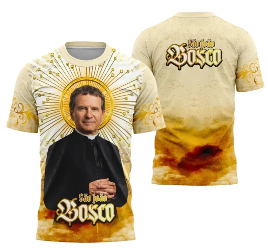Camiseta Católica São João Bosco – Estilo com Devoção