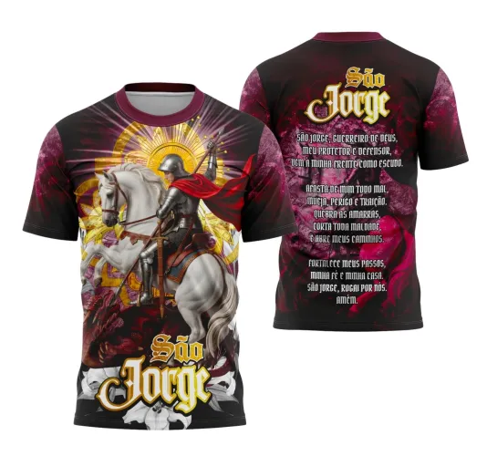 Camiseta Católica São Jorge – Proteção e Fé