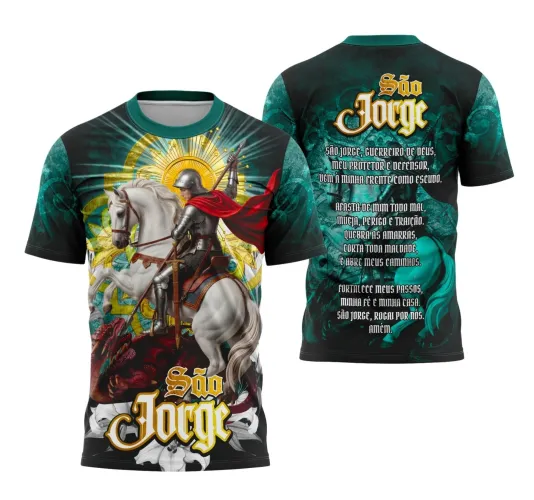 Camiseta Católica São Jorge – Proteção e Fé