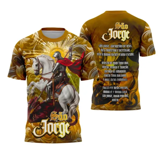Camiseta Católica São Jorge – Proteção e Fé