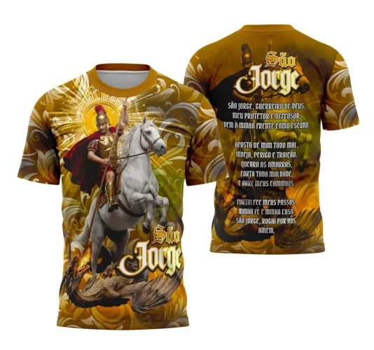 Camiseta Católica São Jorge – Proteção e Fé
