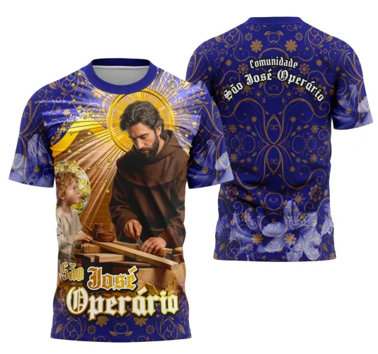Camiseta Católica São José Operário 2026 – Estilo com Devoção Camiseta Católica São José Operário 2026 – Estilo com Devoção