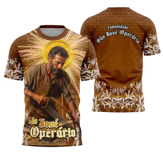 Camiseta Católica São José Operário 2026 – Estilo com Devoção Camiseta Católica São José Operário 2026 – Estilo com Devoção