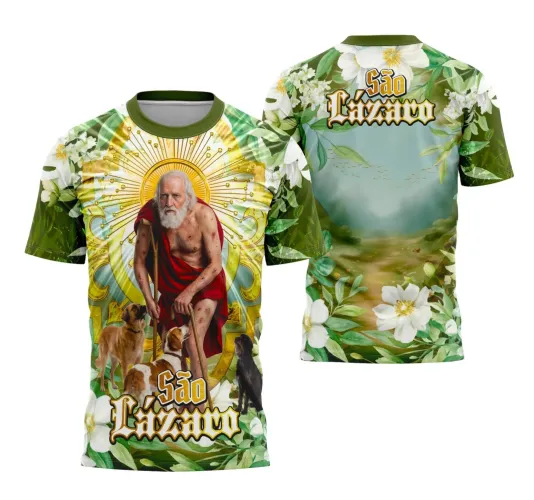 Camiseta Católica São Lázaro – Fé e Devoção