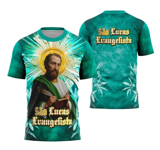 Camiseta Católica São Lucas Evangelista – Fé e Devoção
