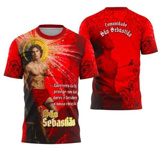 Camiseta Católica São Sebastião 2026 – Estilo com Devoção Camiseta Católica São Sebastião 2026 – Estilo com Devoção