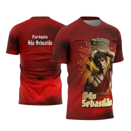 Camiseta Católica São Sebastião – Estilo com Devoção