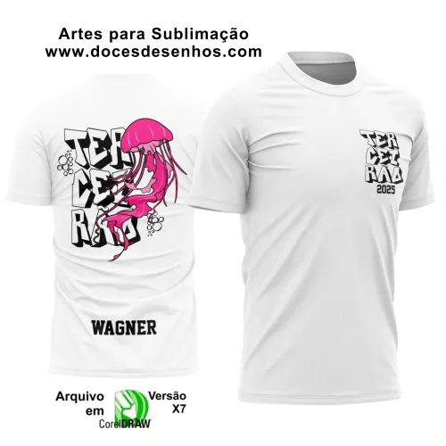 Camiseta Escolar Água Viva em Arte Vetor Criativa Camiseta Escolar Água Viva em Arte Vetor Criativa