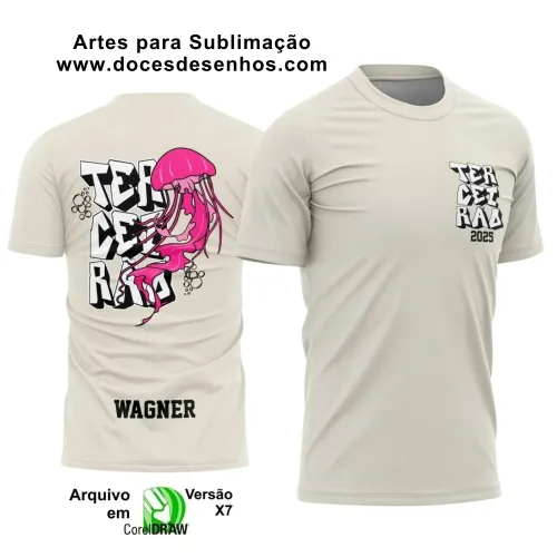 Camiseta Escolar Água Viva em Arte Vetor Criativa Camiseta Escolar Água Viva em Arte Vetor Criativa