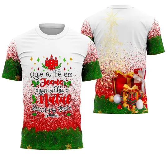 Camiseta Feliz Natal 2025 Arte Digital – Estampa Natalina Exclusiva para Sublimação Camiseta Feliz Natal 2025 Arte Digital – Estampa Natalina Exclusiva para Sublimação