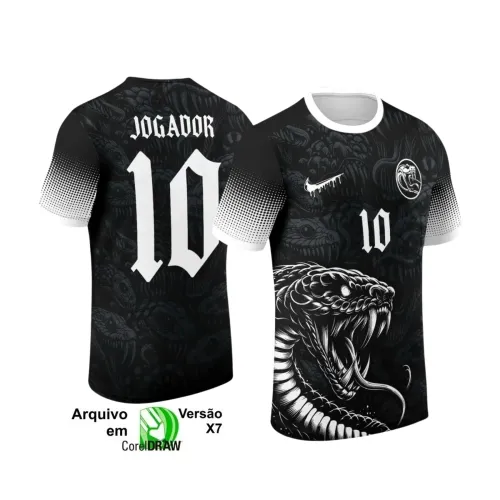 Camiseta Interclasse com Estampa de Cobra – Arte Digital