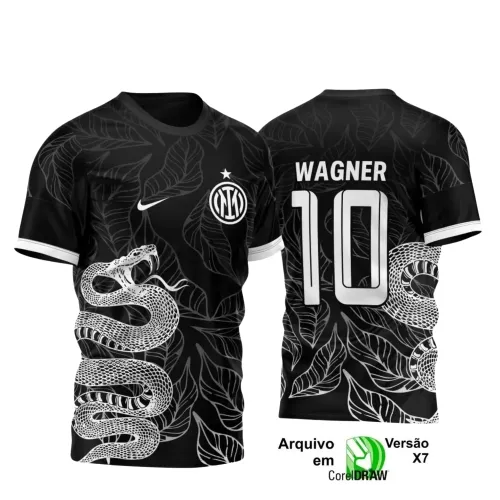 Camiseta Interclasse com Estampa de Cobra – Arte Digital