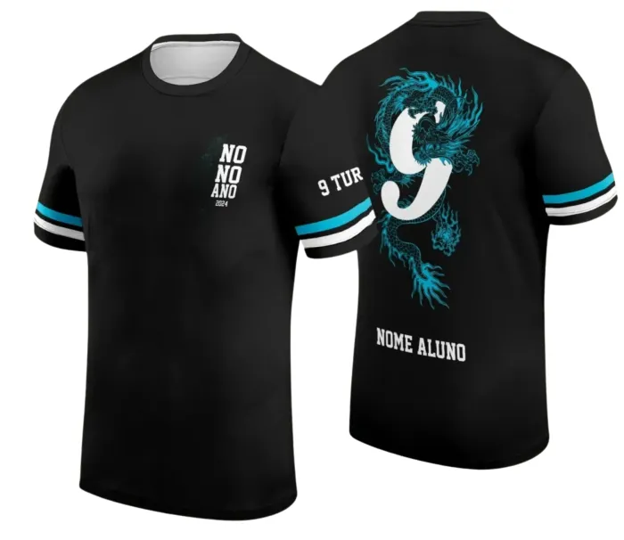 Camiseta Nono Ano Dragão – Uniforme Escolar Criativo para Concluintes