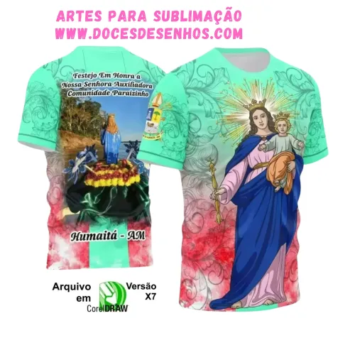 Camiseta Nossa Senhora Auxiliadora 2025 – Religião e Fé Camiseta Nossa Senhora Auxiliadora 2025 – Religião e Fé