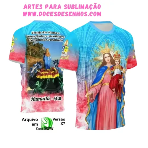 Camiseta Nossa Senhora Auxiliadora 2025 – Religião e Fé Camiseta Nossa Senhora Auxiliadora 2025 – Religião e Fé