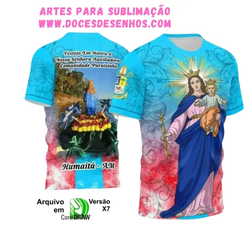 Camiseta Nossa Senhora Auxiliadora 2025 – Religião e Fé Camiseta Nossa Senhora Auxiliadora 2025 – Religião e Fé