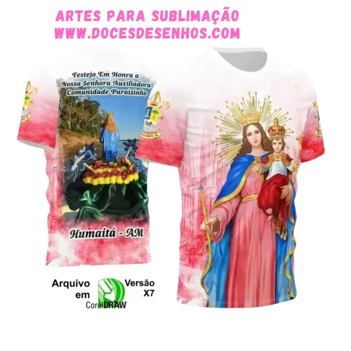Camiseta Nossa Senhora Auxiliadora 2025 – Religião e Fé Camiseta Nossa Senhora Auxiliadora 2025 – Religião e Fé