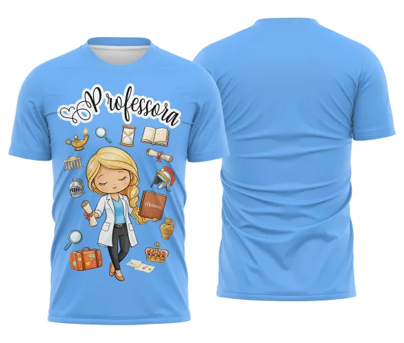 Camiseta Professora – Estampa Fofa e Confortável para Aula