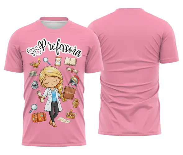 Camiseta Professora – Estampa Fofa e Confortável para Aula