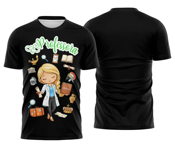 Camiseta Professora – Estampa Fofa e Confortável para Aula