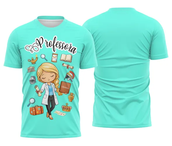 Camiseta Professora – Estampa Fofa e Confortável para Aula