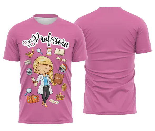 Camiseta Professora – Estampa Fofa e Confortável para Aula