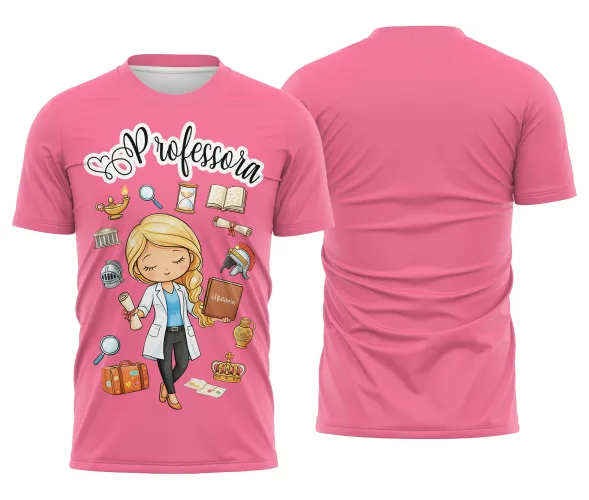 Camiseta Professora – Estampa Fofa e Confortável para Aula